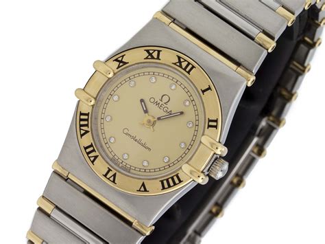 omega constellation watch with diamonds.